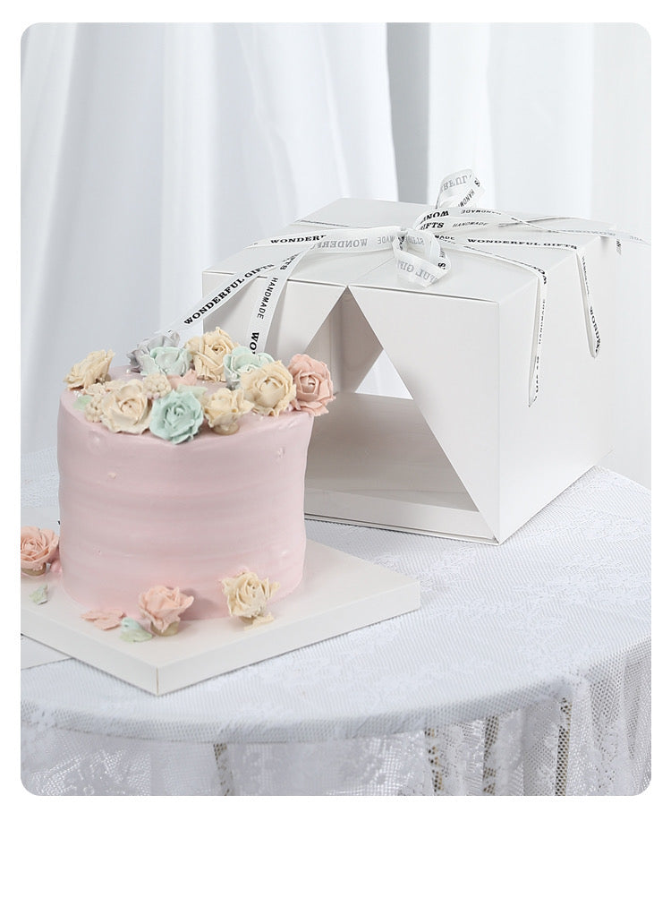 5PCS White Wedding & Birthday Cake Box
