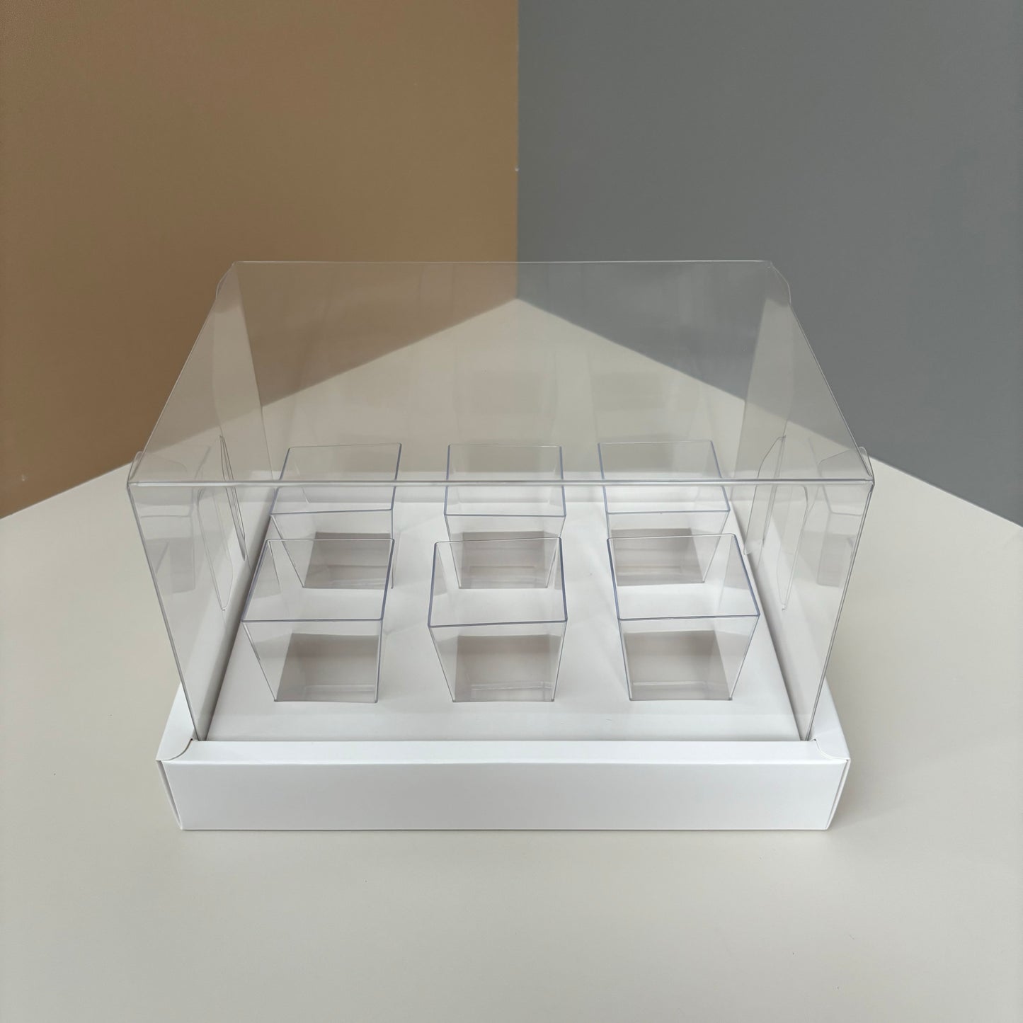 10 boxes 6-count 3.4OZ square shooter box with clear lid