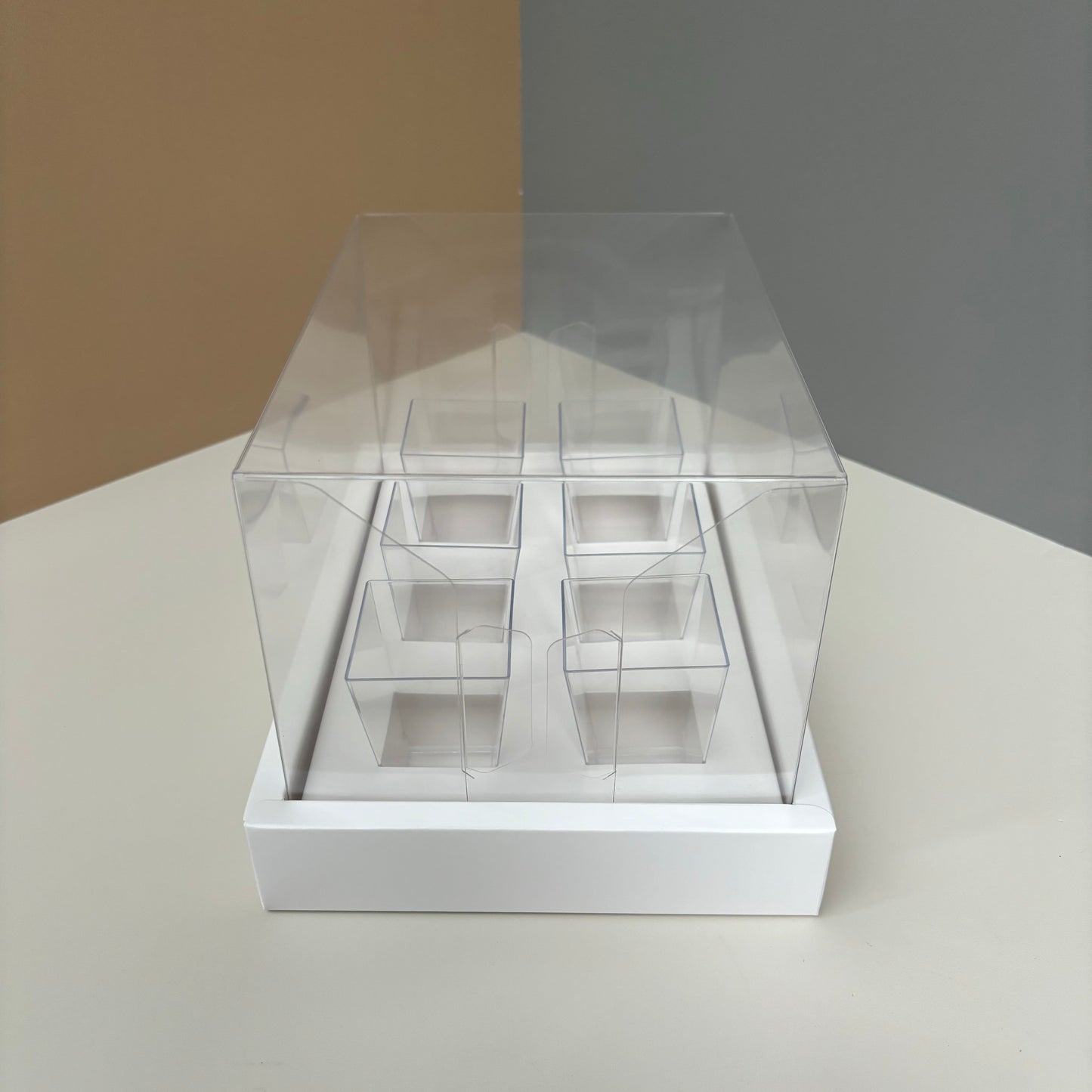 10 boxes 6-count 3.4OZ square shooter box with clear lid
