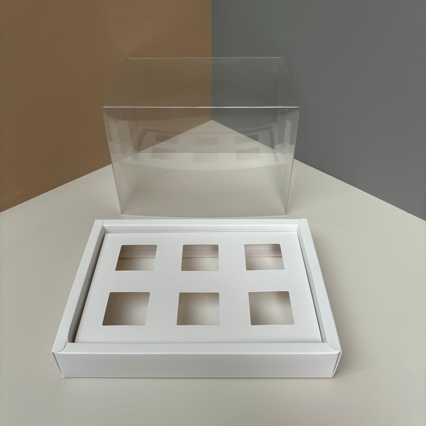 10 boxes 6-count 3.4OZ square shooter box with clear lid