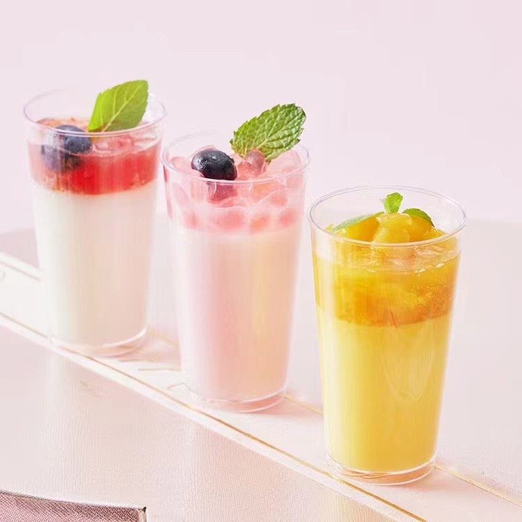 100 sets 3OZ clear acrylic round shooter cup with clear spoon