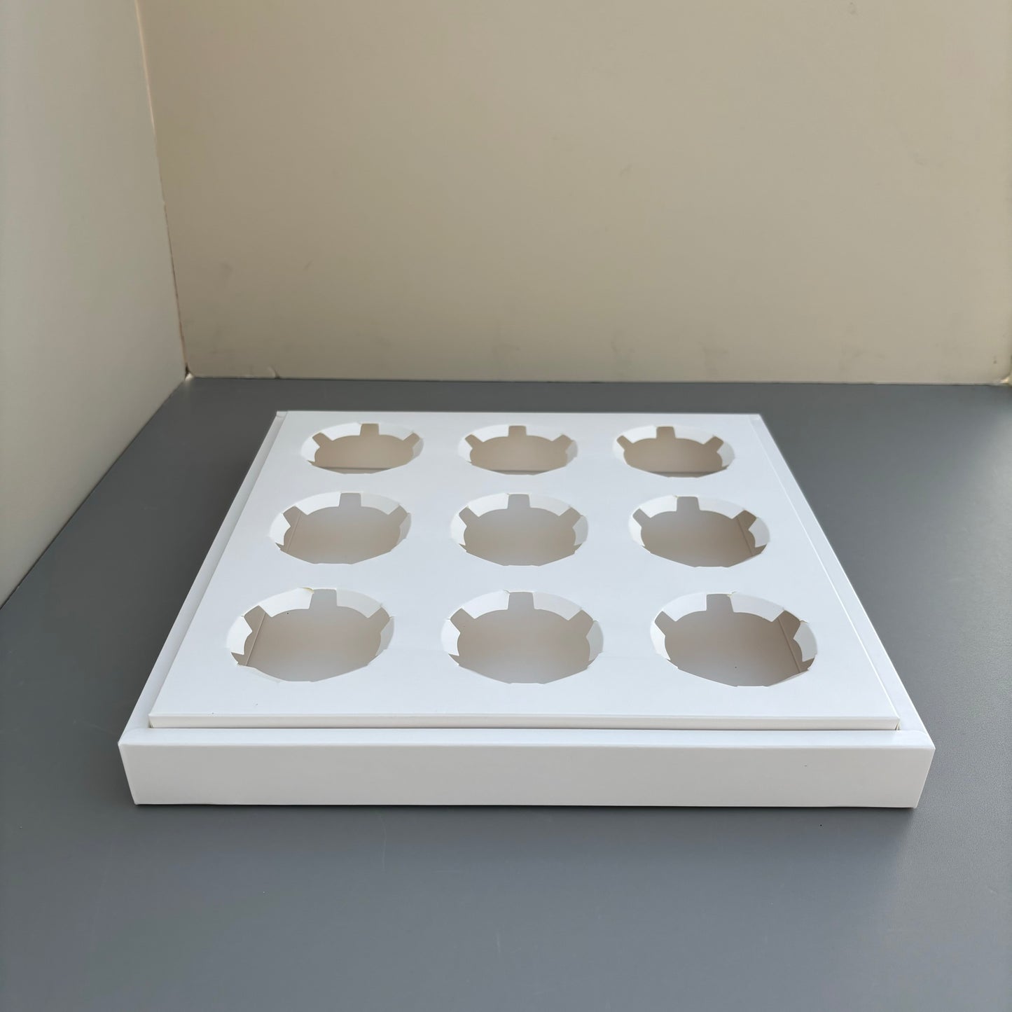 10PCS 9-cupcakes/200ML clear cup paper box with clear lid