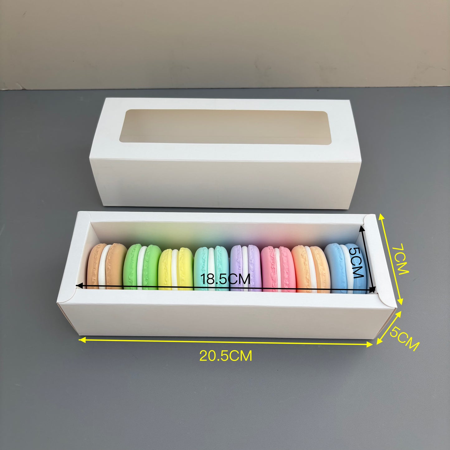 50PCS white macaron drawer box - small