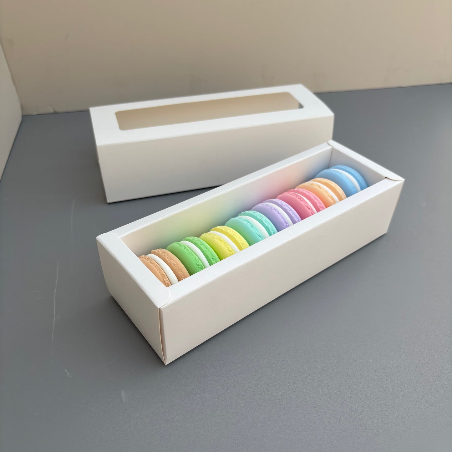 50PCS white macaron drawer box - small