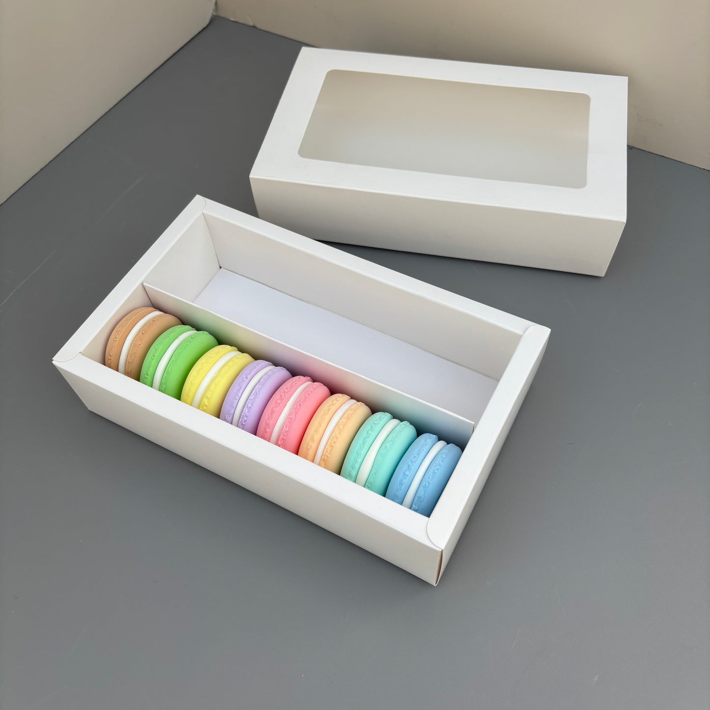 50PCS white macaron drawer box - big