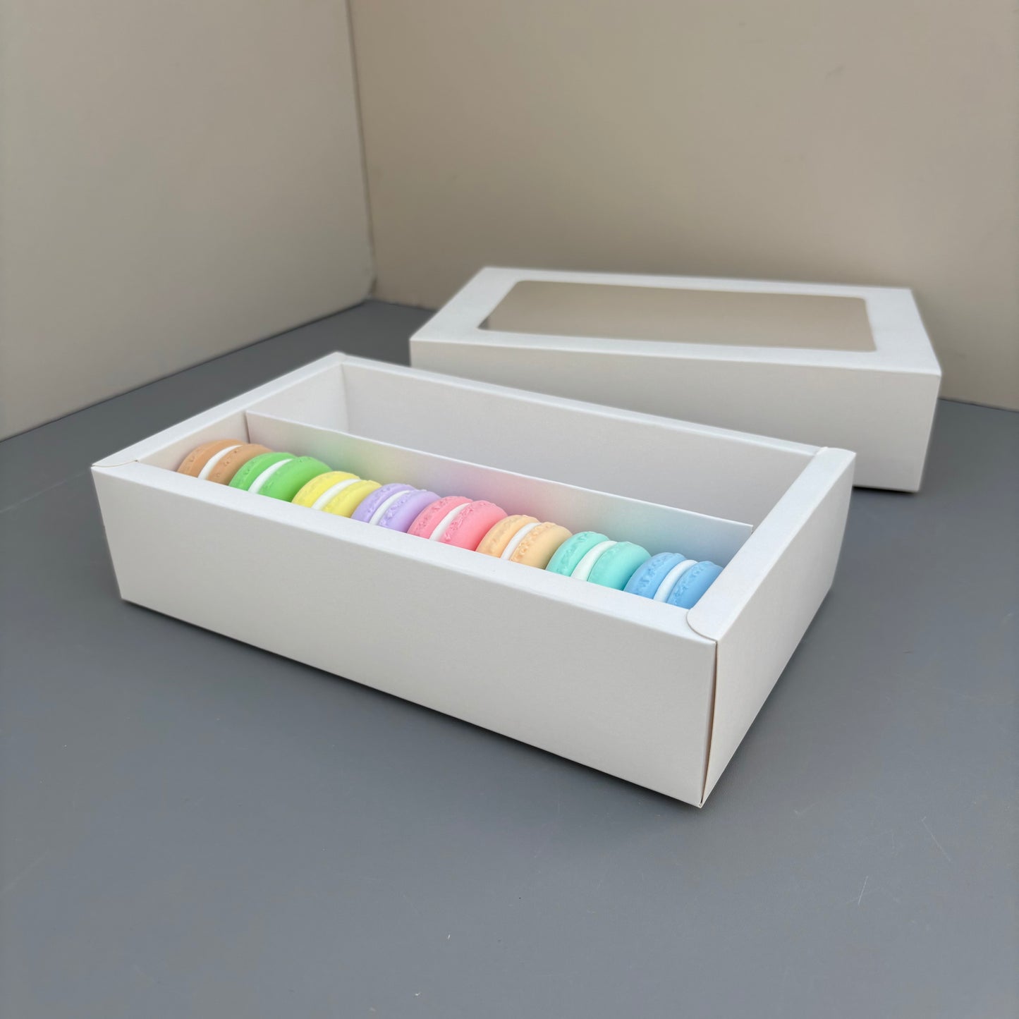 50PCS white macaron drawer box - big