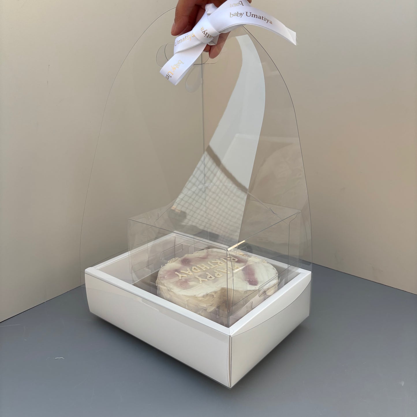 5PCS White Flower & Cake Box