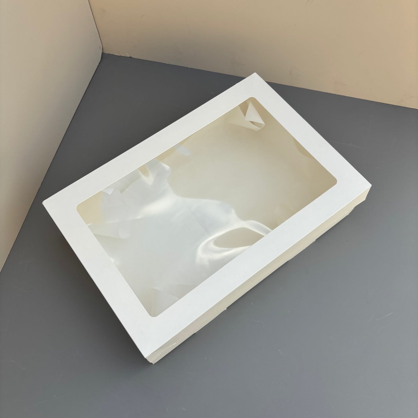 10PCS white paper card box with window for charcuterie
