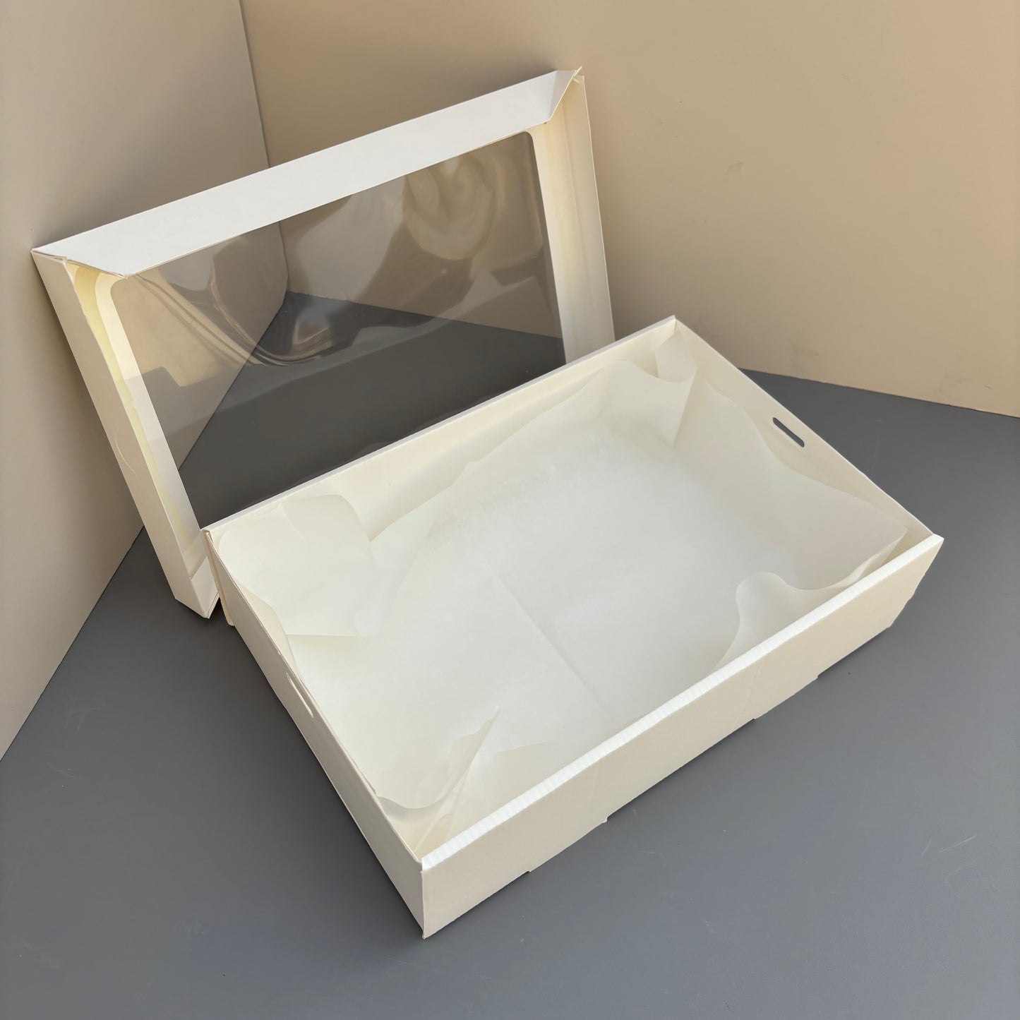 10PCS white paper card box with window for charcuterie