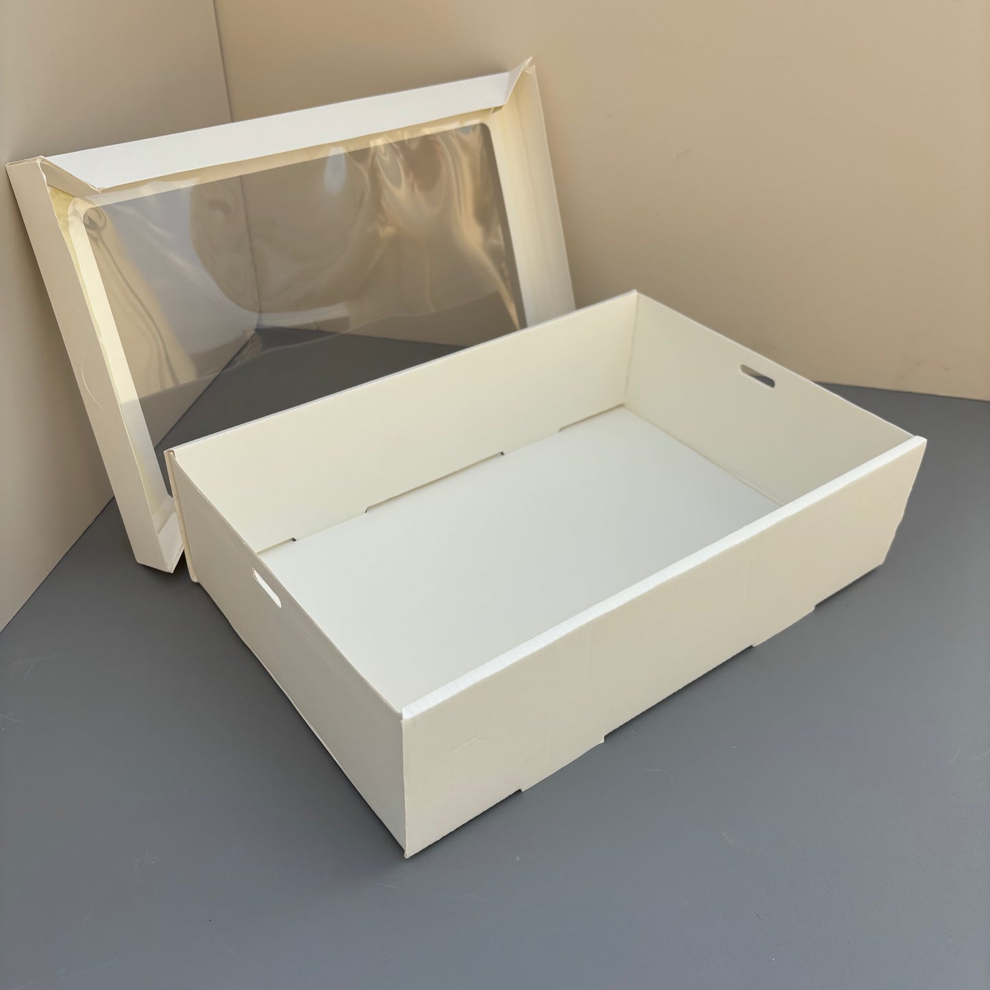 10PCS white paper card box with window for charcuterie