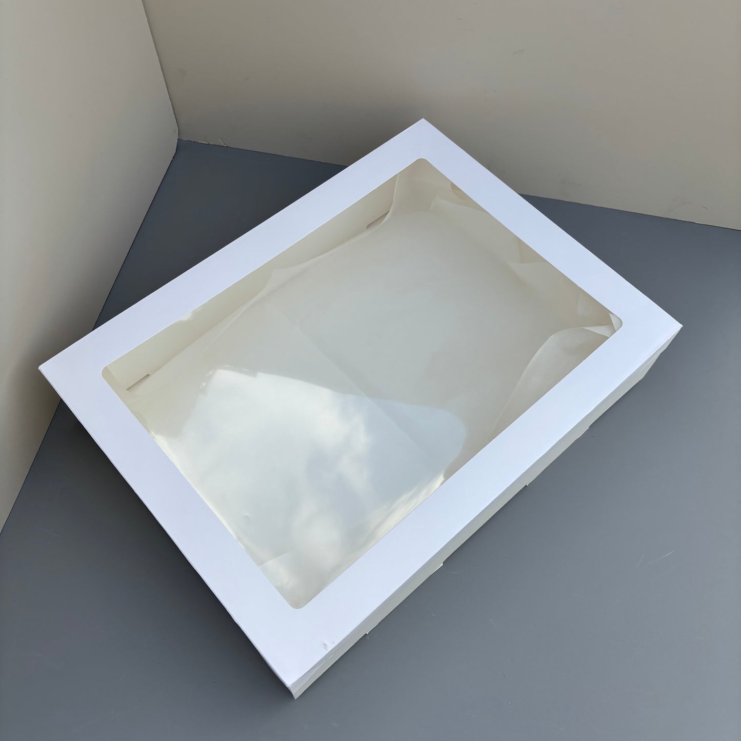 10PCS white paper card box with window for charcuterie
