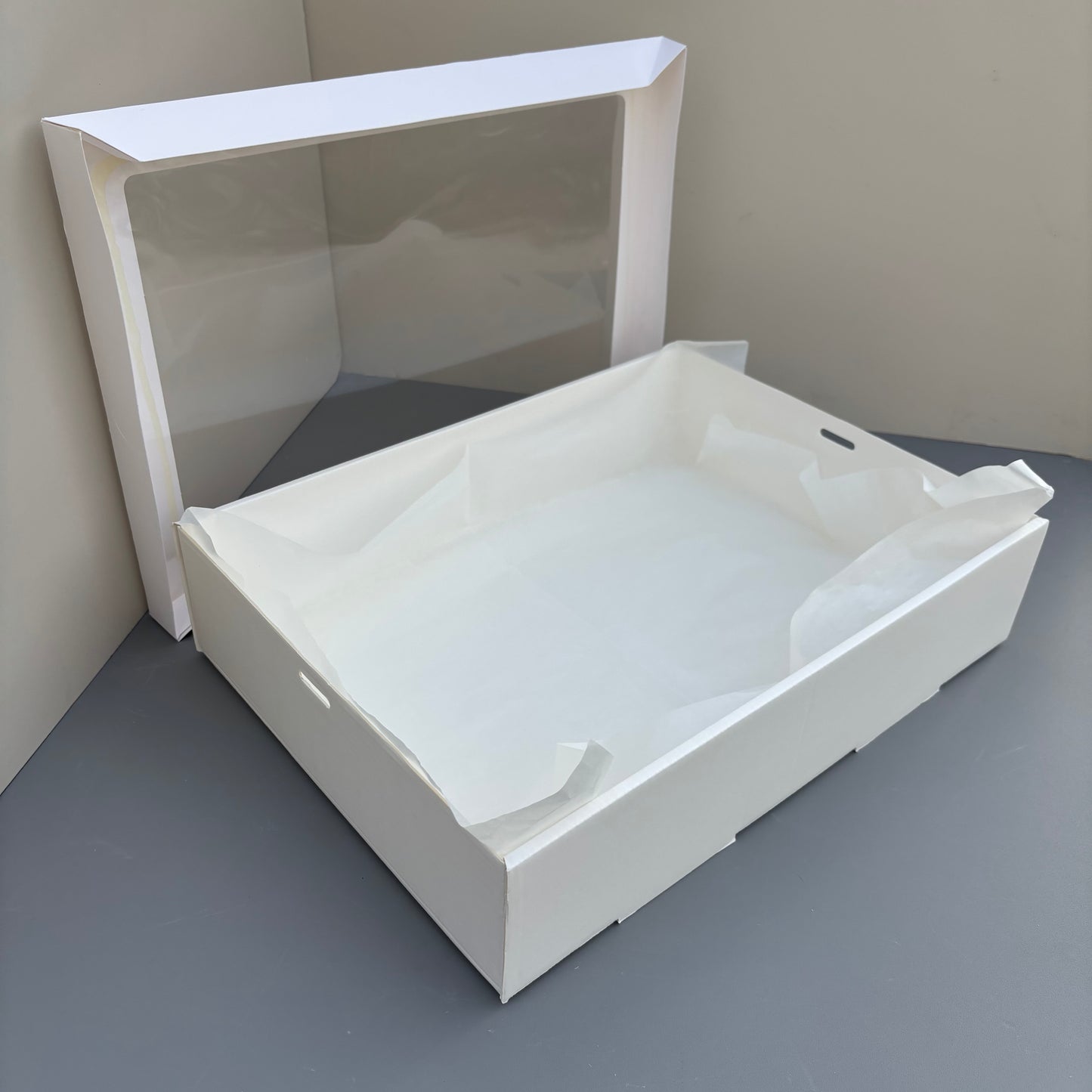 10PCS white paper card box with window for charcuterie