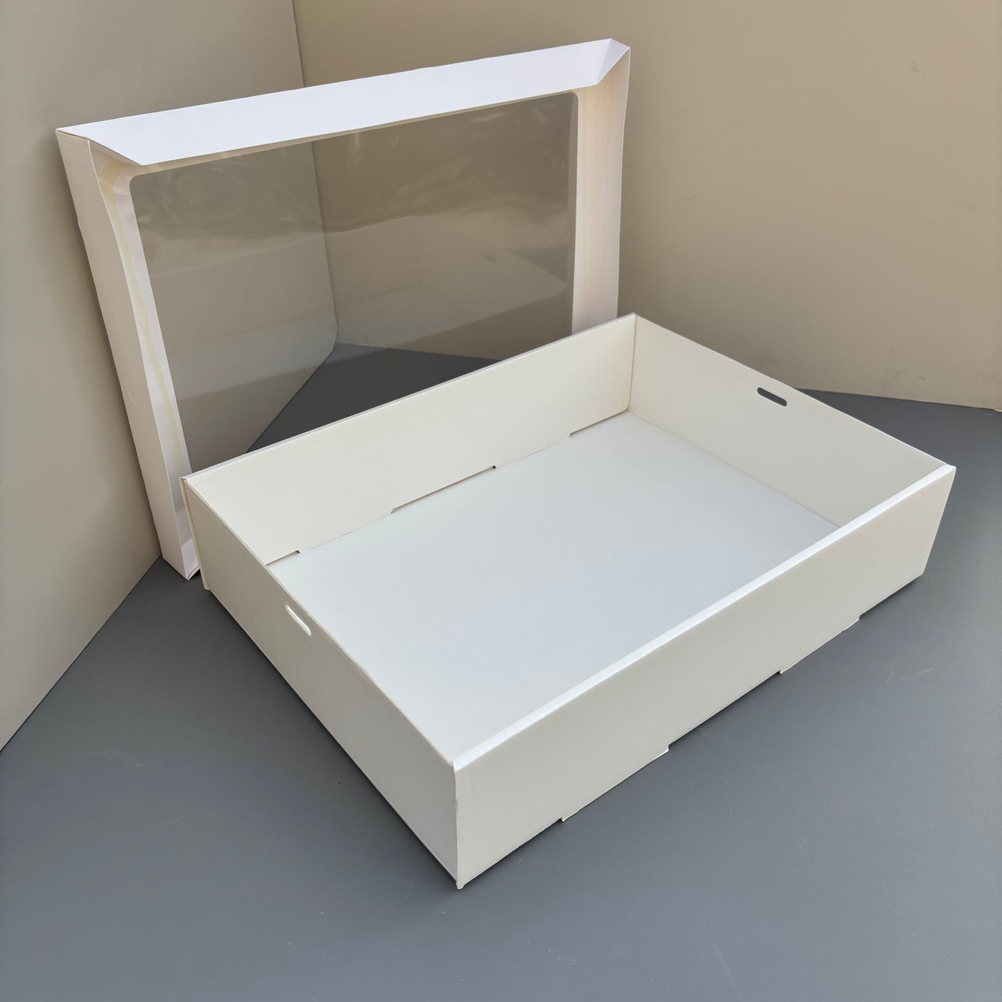 10PCS white paper card box with window for charcuterie