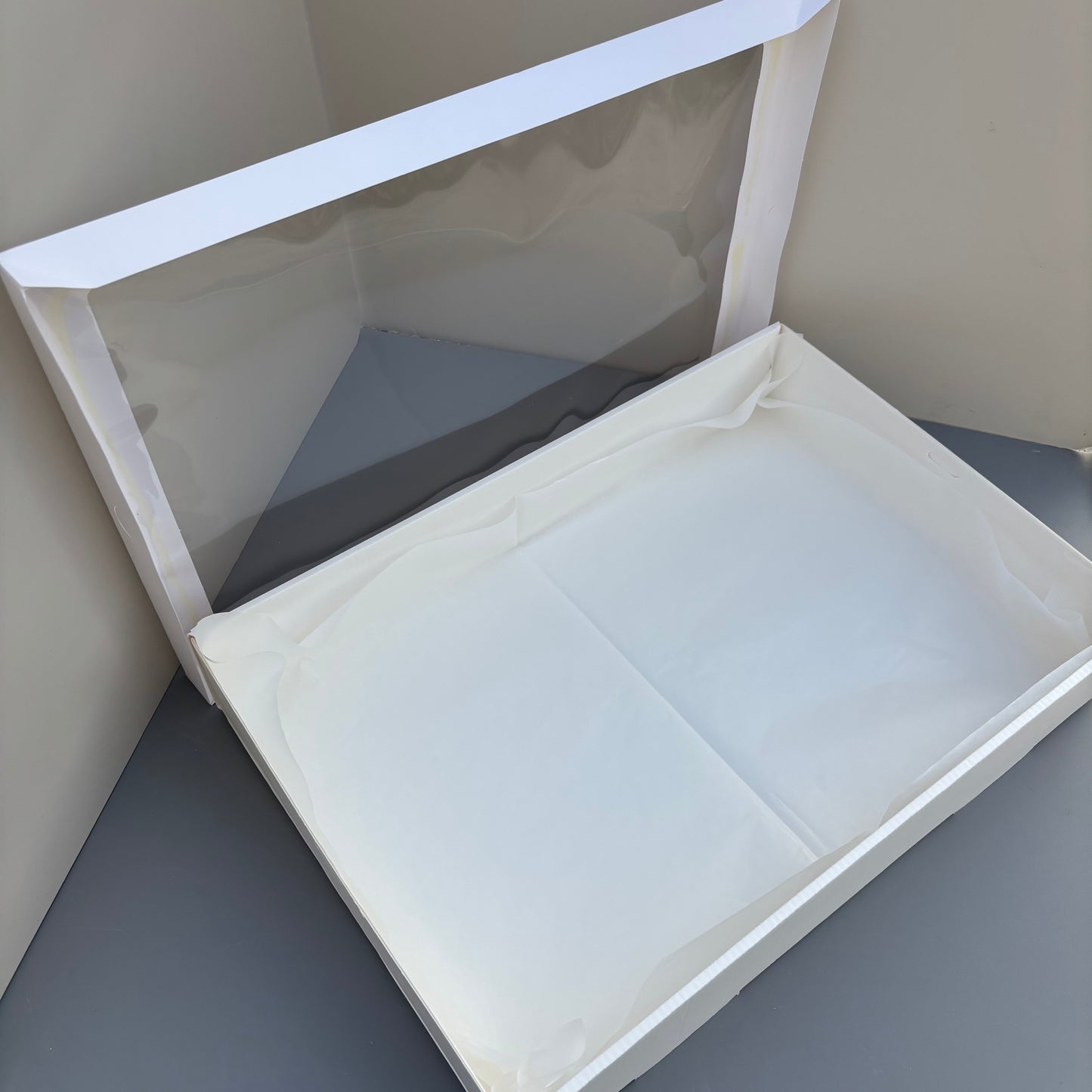 10PCS white paper card box with window for charcuterie