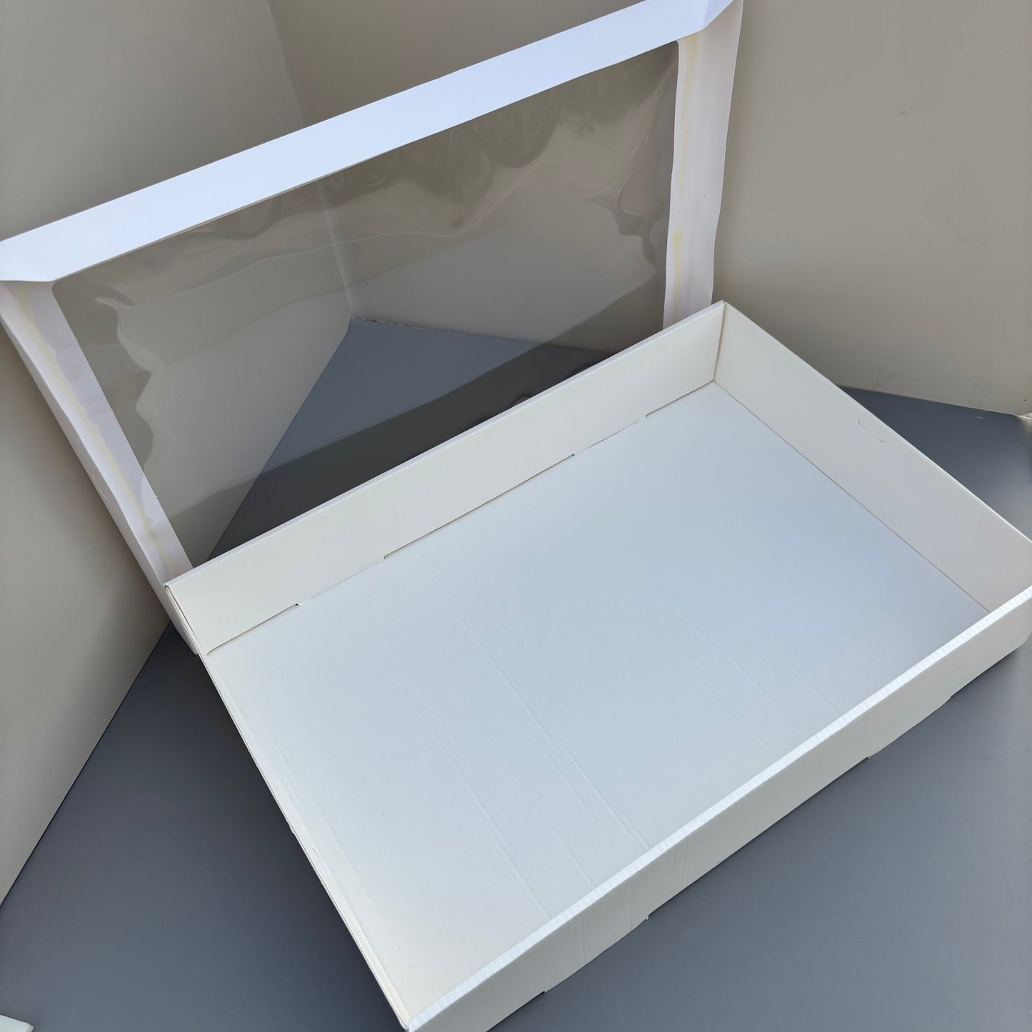 10PCS white paper card box with window for charcuterie