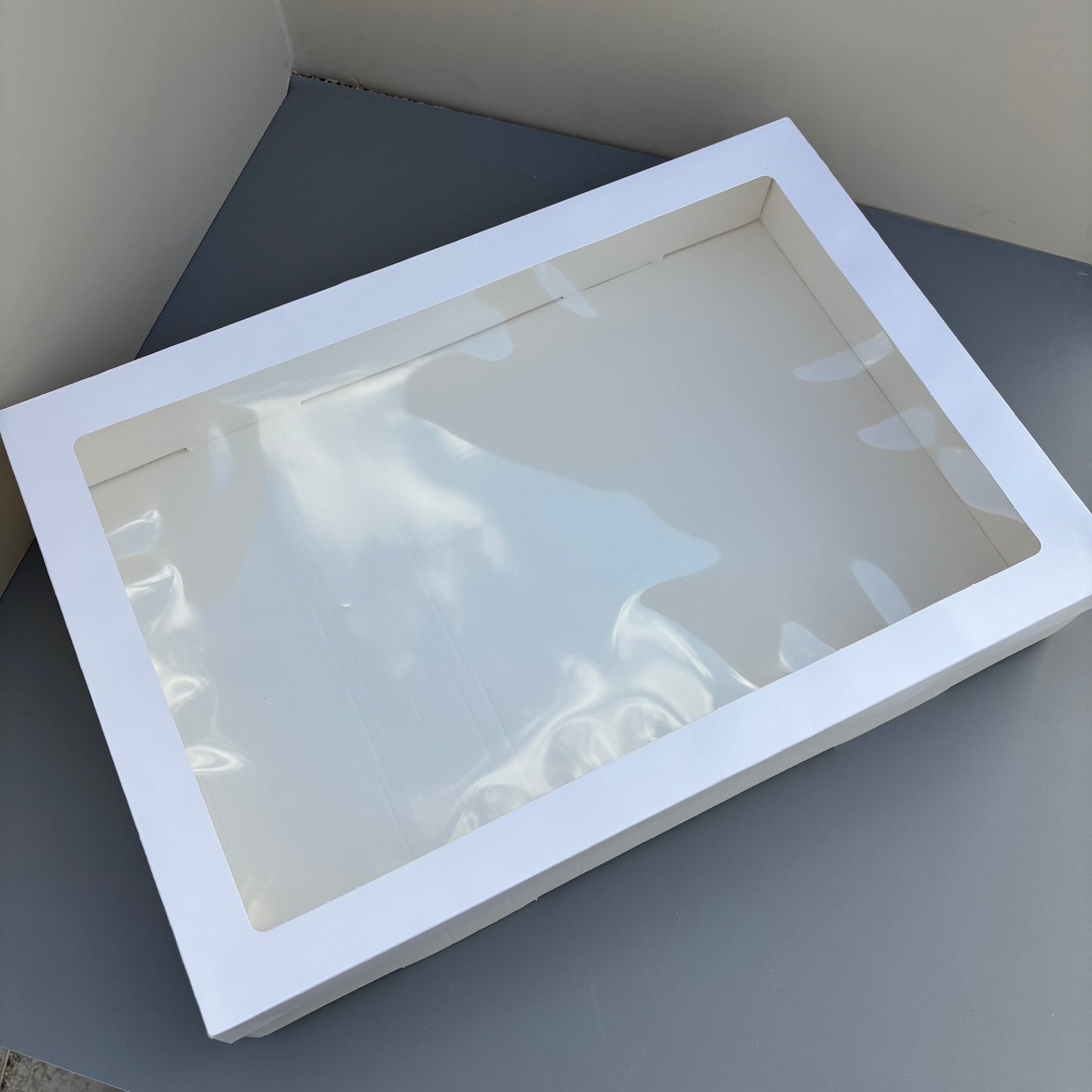 10PCS white paper card box with window for charcuterie