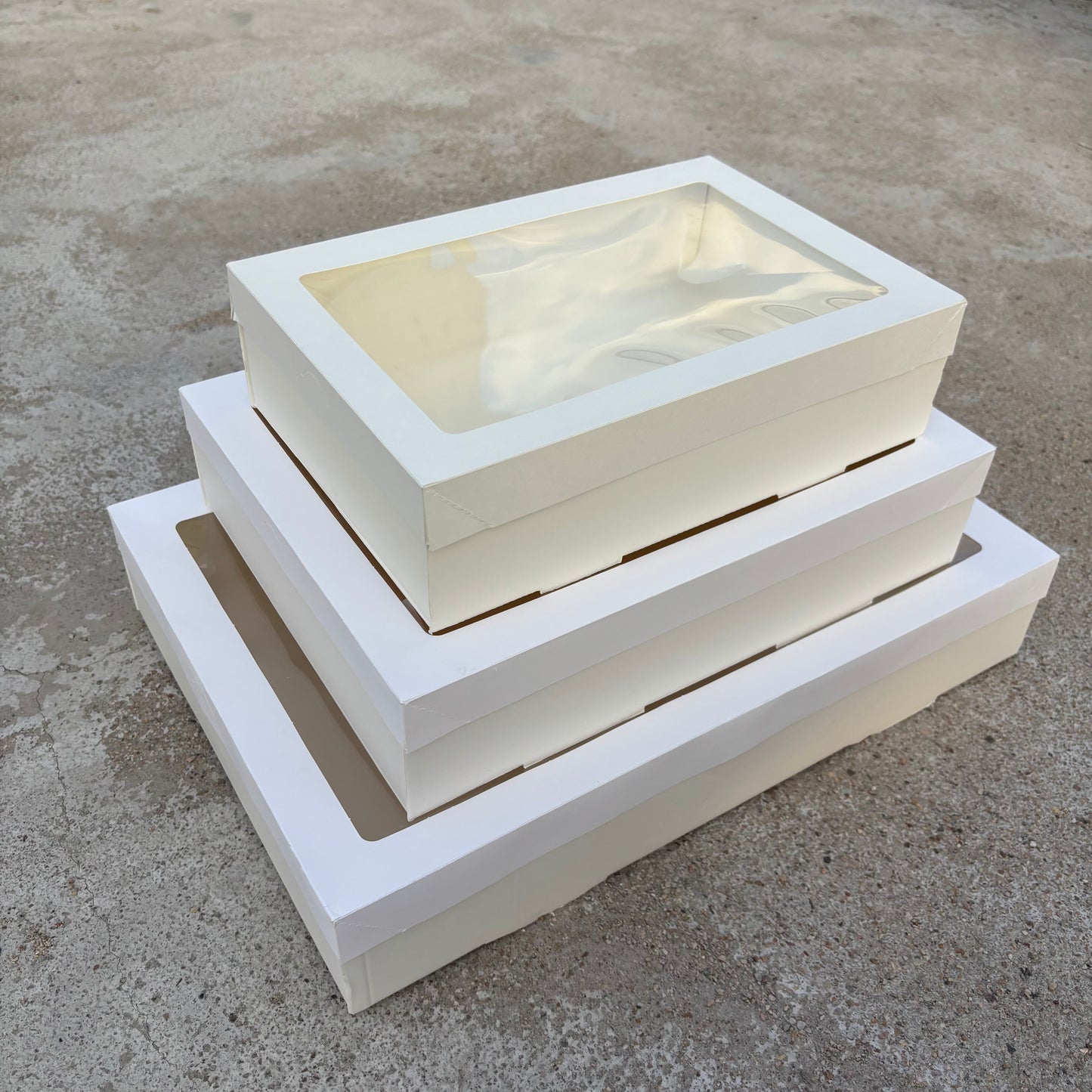 10PCS white paper card box with window for charcuterie