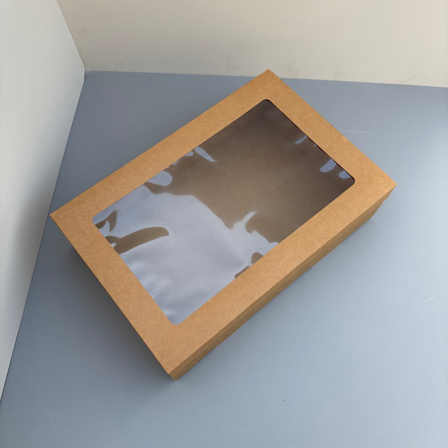 10PCS kraft paper card box with window for charcuterie