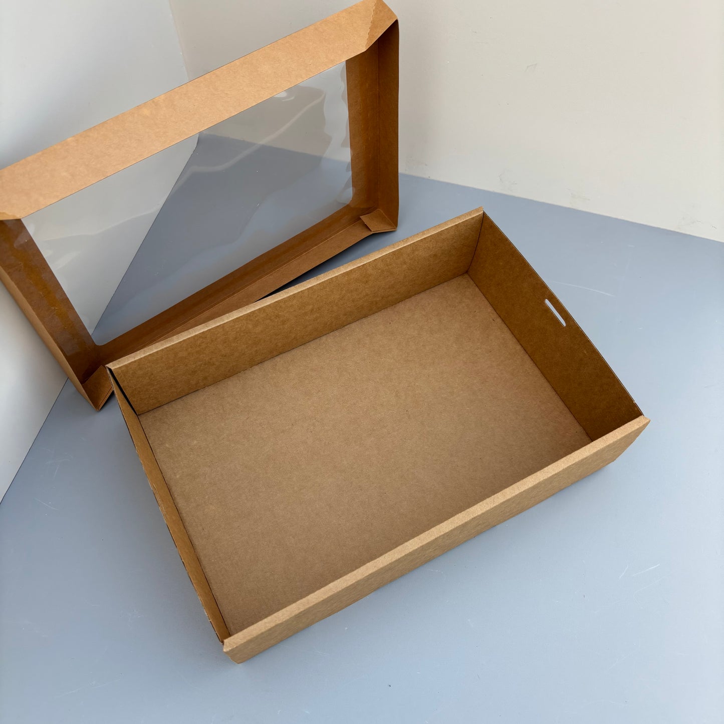 10PCS kraft paper card box with window for charcuterie