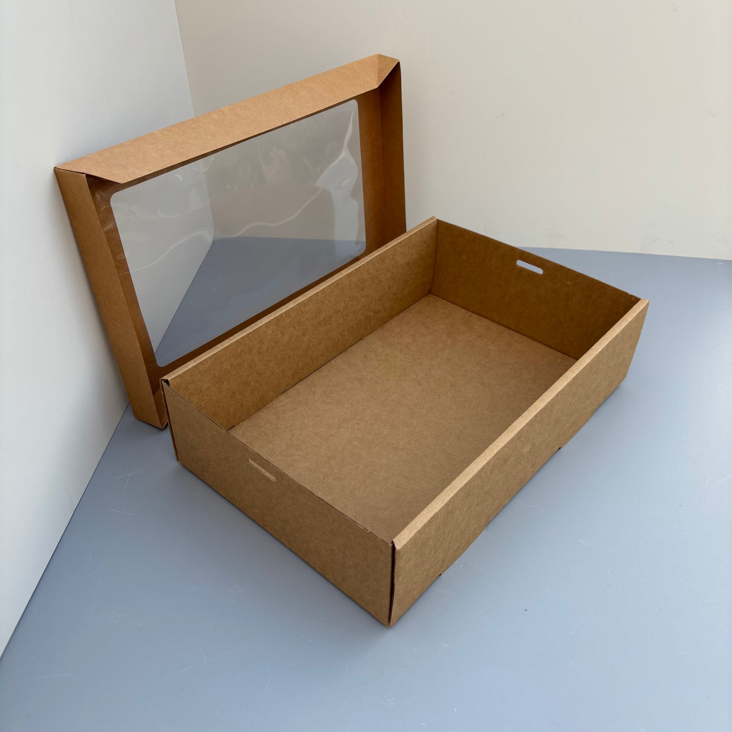 10PCS kraft paper card box with window for charcuterie