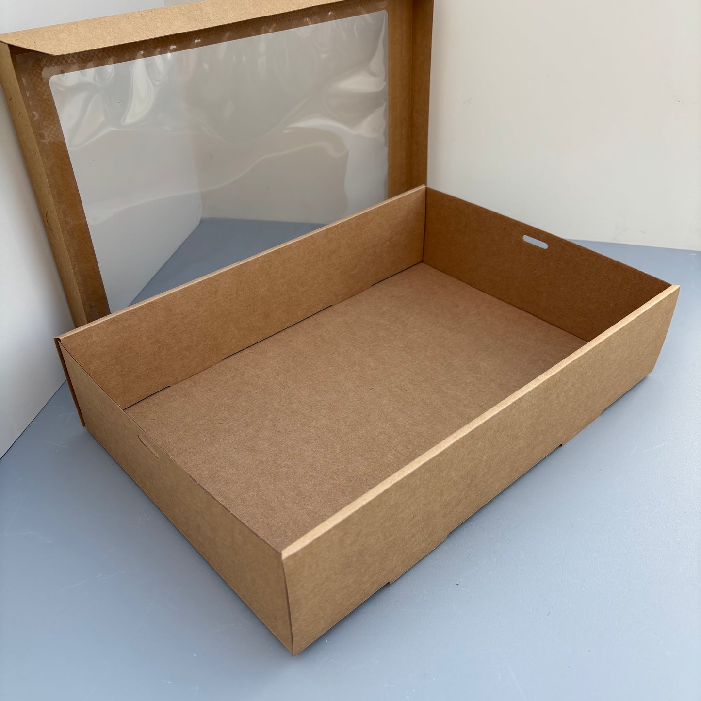 10PCS kraft paper card box with window for charcuterie