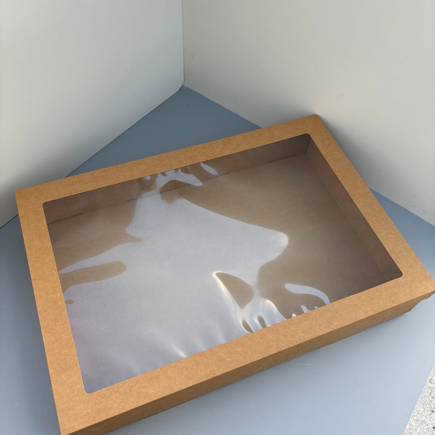 10PCS kraft paper card box with window for charcuterie