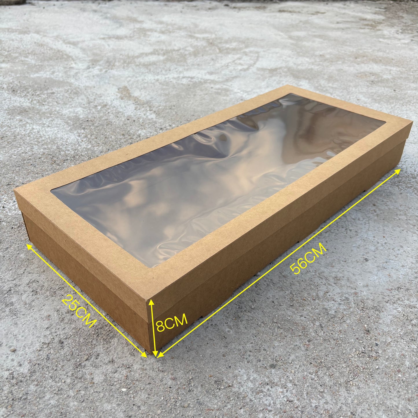 10PCS kraft paper card box with window for charcuterie