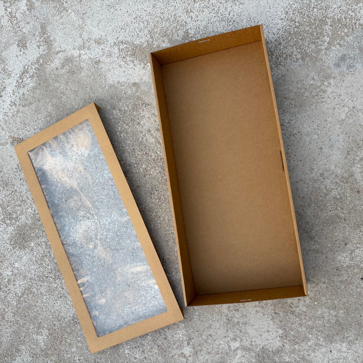 10PCS kraft paper card box with window for charcuterie