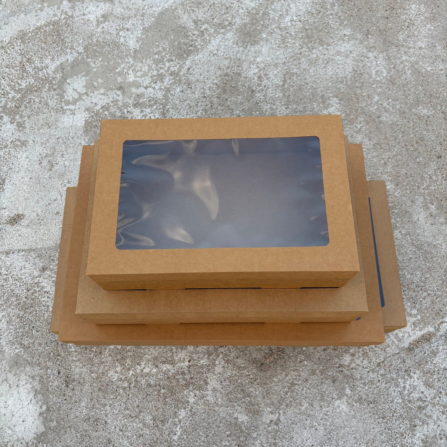 10PCS kraft paper card box with window for charcuterie