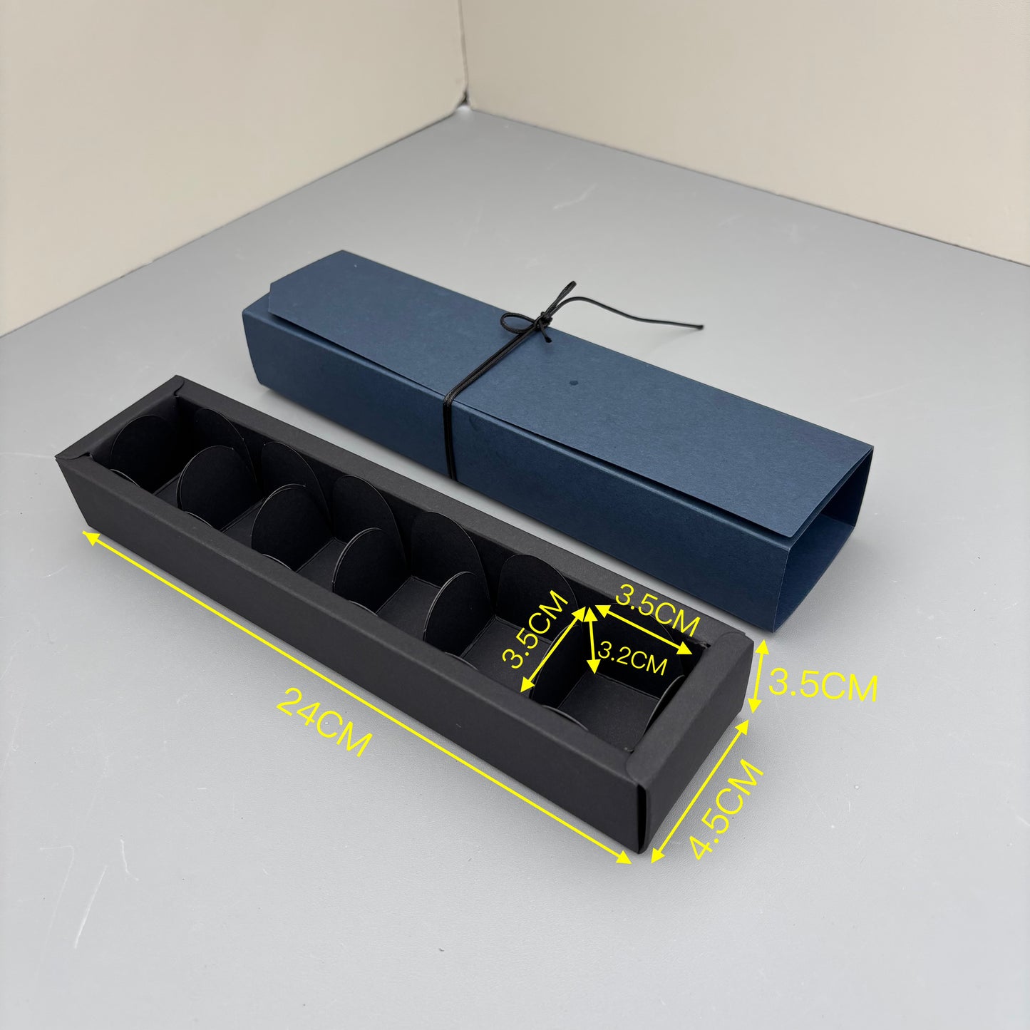 50PCS 6-chocolate box with blue sleeve