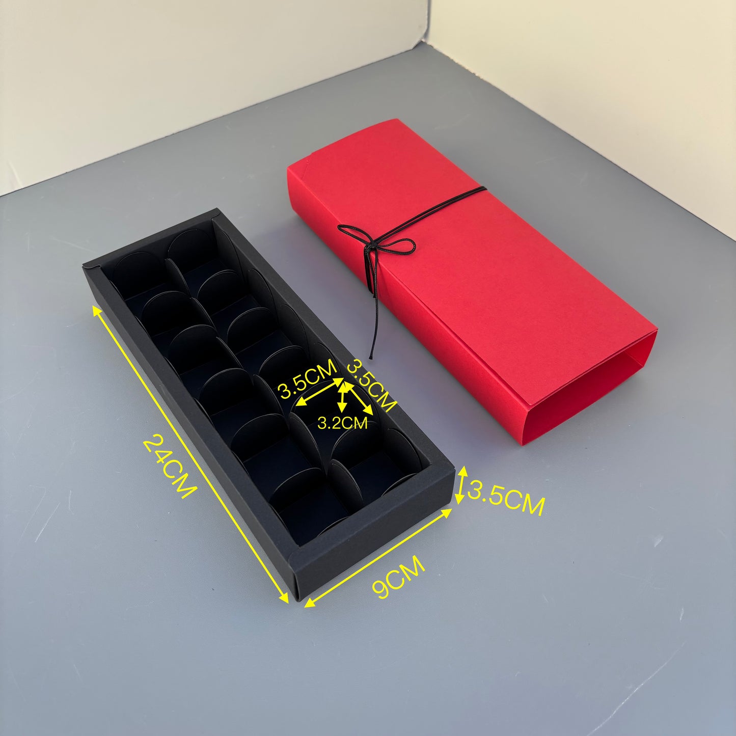 50PCS 12-chocolate box with red sleeve