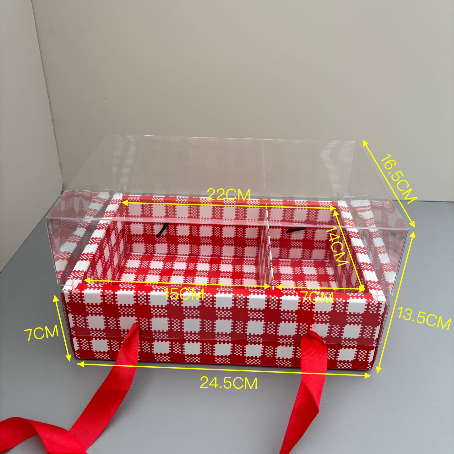 10PCS Christmas Cookies & Cake Base Box and Clear Lid