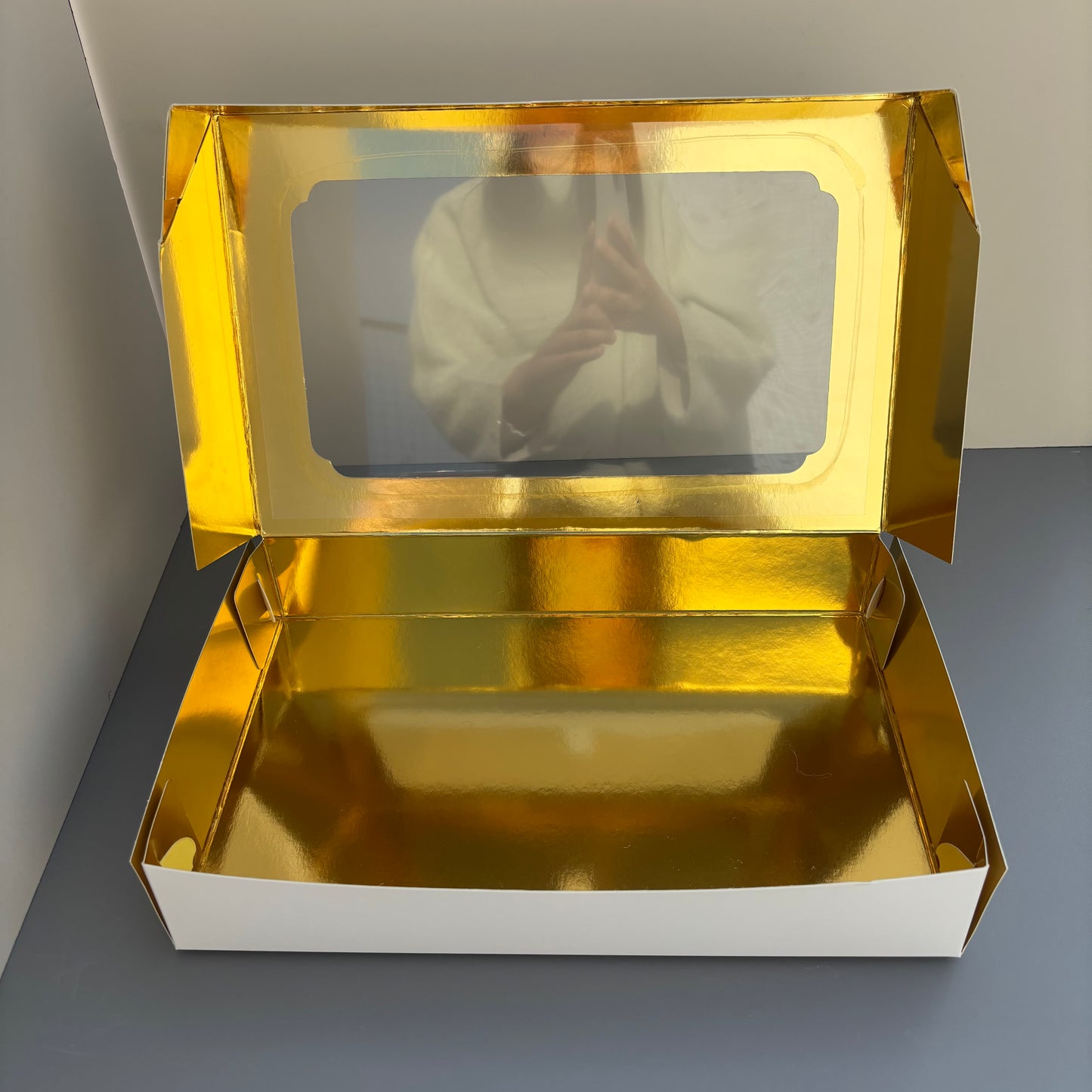 10PCS Gold Inside Pastry Paper Box