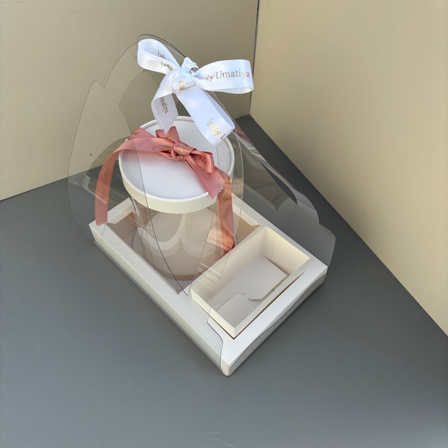 5 boxes 4in mini cake box & flower gift box(Ribbon Excluded)