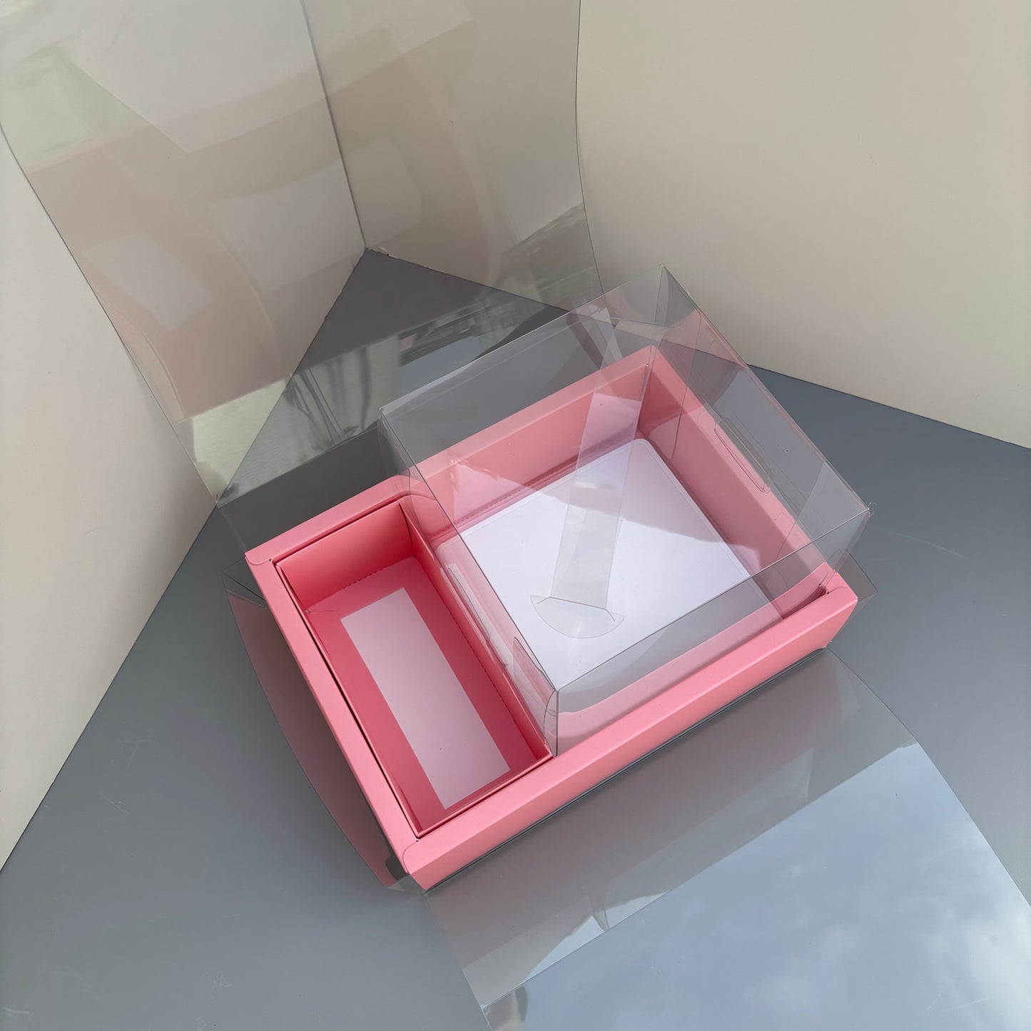 5PCS Pink Flower & Cake Box