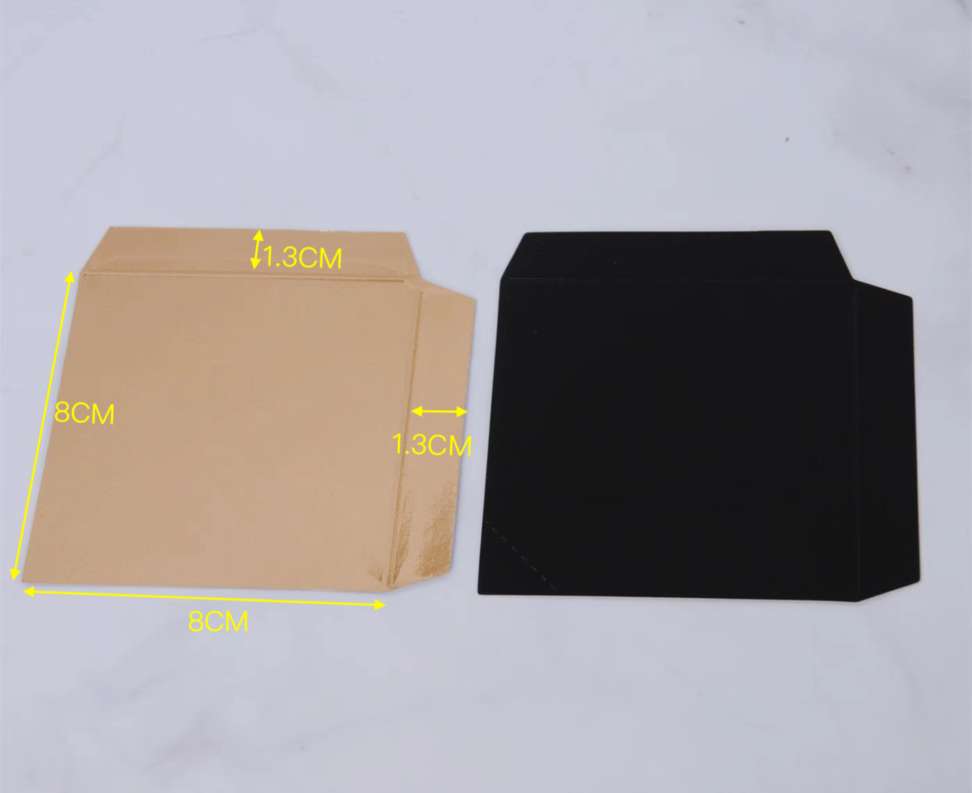 10PCS Rose Gold Paper Card Box for 4 Mini Cakes