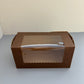 100PCS Kraft Paper Bakery Box with Window for Cookies Pumpkin Roll Pastry Loaf Muffins Breads Dessert