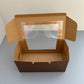100PCS Kraft Paper Bakery Box with Window for Cookies Pumpkin Roll Pastry Loaf Muffins Breads Dessert