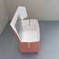 100PCS Pink Paper Bakery Box with Window for Cookies Pumpkin Roll Pastry Loaf Muffins Breads Dessert