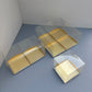 Clear Mini Cake & Puff Treat Box with Gold Paper Insert