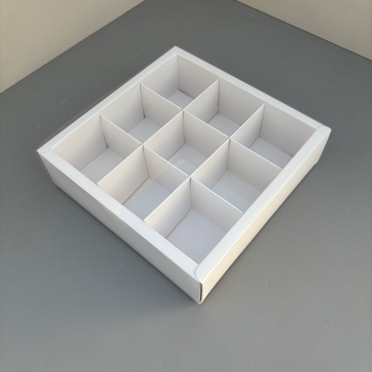10PCS 9-strawberries White Paper Box with Clear Sleeve
