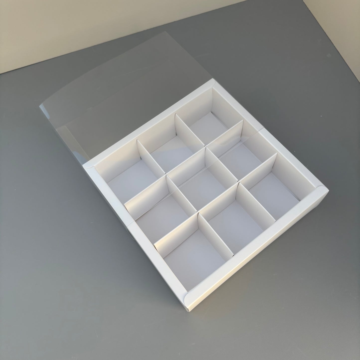 10PCS 9-strawberries White Paper Box with Clear Sleeve