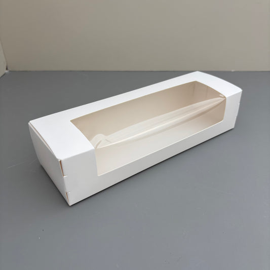 50PCS White Pastry Box with Clear Window
