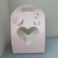 5 Boxes Pink Butterfly & Heart Cake Flower Box