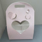 5 Boxes Pink Butterfly & Heart Cake Flower Box