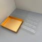 10PCS Gold 12-chocolates Paper Box with Clear Lid and Clear Insert