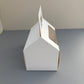 White Cupcake Window Handle Box With Paper Insert