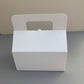 White Cupcake Window Handle Box With Paper Insert
