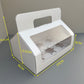 White Cupcake Window Handle Box With Paper Insert