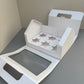 White Cupcake Window Handle Box With Paper Insert